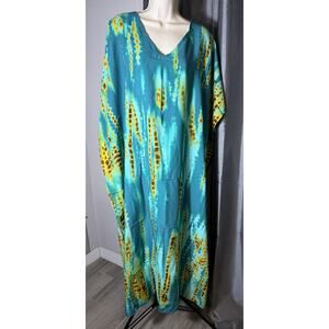 Womens Kaftan Dress Boho Beach One Size Batwing Sleeves Kimono Boho Hippie Cover